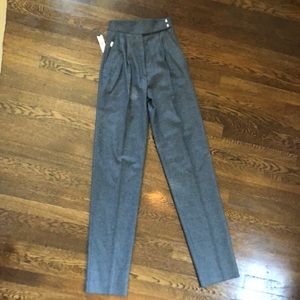 Vintage Thierry Mugler pants — never worn! Gray wool high-waisted trousers